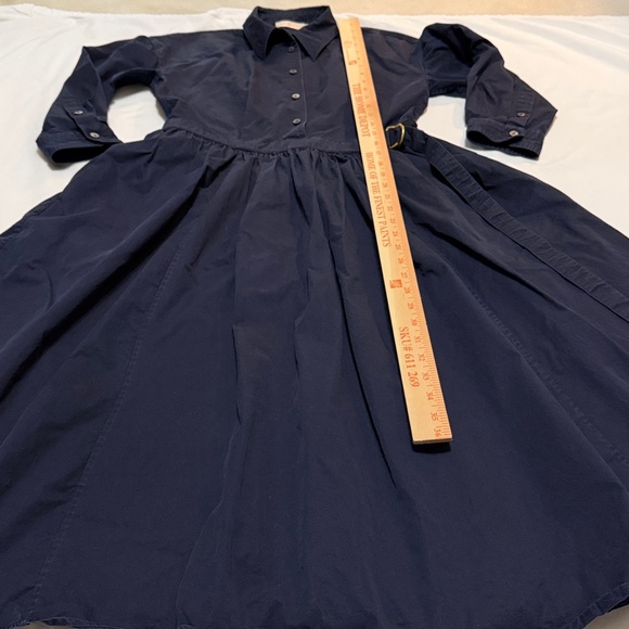 Tory Burch  Navy Midi Flare Dress Cotton size 8 - Picture 7 of 12